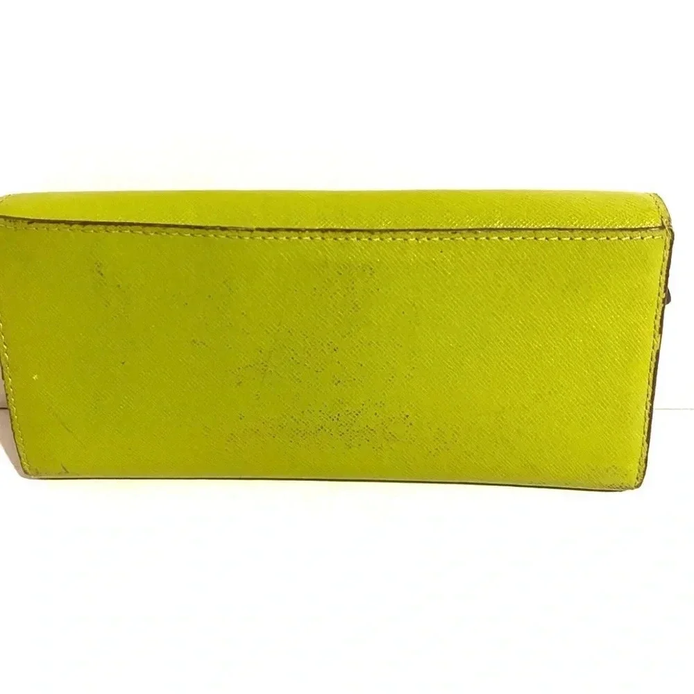 Michael kors green saffiano leather wallet